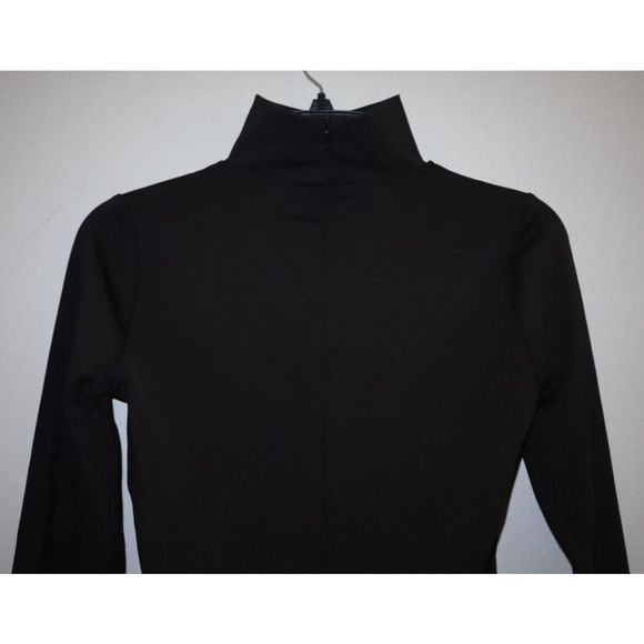 n:philanthropy Women's Sz S Black Long Sleeve Distressed Keyhole Choker Neck Top - Picture 6 of 10